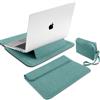 MiRowy 15-16 Pollici Custodia per PC Portatili, con Funzione Supporto Borse per Laptop Cover, per MacBook Pro 16 Pollici (M5~M1, Pro/Max), MacBook Air 15 Pollici (M5~M2), Surface, Dell (15-16 | Verde Acqua)