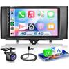 VECHTEL 4G+64G Autoradio Android 15 per Mercedes-Benz Smart Fortwo W451 C451 A451 2011-2015, 9'' HD Schermo Tactile Stereo Auto co Carplay Android Auto senza Fili GPS WiFi USB Bluetooth FM RDS Camera