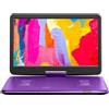 Yoton 17.6 Inch Portable DVD Player with 15.6 inch HD Big Screen Swivel Screen, 6 Hours Playtime with Built-in Battery, Dual Stereo Speaker, Support USB/SD Card/Sync TV and Formats
