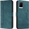 Bravoday Cover per Vivo Y21(2021) / Y33S / Y21S, Flip Custodia in Pelle PU Portafoglio Custodia per Vivo Y21(2021) / Y33S / Y21S, con Slot per Schede, Verde