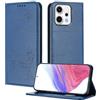 XINYEXIN Custodia per Oppo Reno 14 5G, Cover a Libro in Pelle PU con Blocco RFID, Slot per Carte, Supporto, Protezione Completa Antiurto - Blu