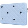 BAAGOAZ Custodia per MacBook 15/16 Pollici, Borsa Sleeve Protettiva con Fiocchi Ricamati, Compatibile con Alcuni 15,6 PC Notebook/Chromebook/Computer Portatile, Blu
