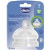 Chicco Natural Feeling Chicco Tettarella Stepup New 4M+ Flusso Regolabile 2 Pc