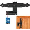 KOTARBAU - Nastro a croce centrale da 240 mm, con carrucola di serraggio, per finestre e finestre, verniciato a polvere, colore: nero, cerniere per mobili, porte