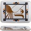 Bloomingville Rudaur 82062452 - Piatto da portata in pietra blu, 37,5 x 27 cm, design moderno, lavabile in lavastoviglie