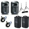 FBT J 8A Coppia Diffusore Attivo Pro 500w +V37 2Cover+FRE300KIT+2Cavi BULK250LU5