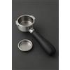 Portafiltro Senza Fondo 51 Mm Per DeLonghi Dedica EC680/EC685 - Manico In Noce, Acciaio Inox, Filtro A Porosità 0.3 Mm