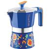 Pedrini caffettiera Frida Kahlo 3 tazze blu