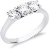 Gioielli di Valenza Anello Trilogy in Oro bianco 18k con Diamanti, ct. 0,90