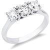Gioielli di Valenza Anello trilogy lineare in oro bianco 750 con diamanti, 1.20 ct