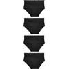 NEXT Donne Confezione da 4 Slip Midi in Pizzo Nero 50