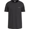 Calvin Klein Uomo T-Shirt Maniche Corte Micro Logo Interlock Scollo Rotondo, Nero (CK Black), M