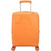 American Tourister Mickey Magic - Valigia a mano 55 x 40 x 20/23 cm - Trolley da cabina rigido per Ryanair, easyJet e la maggior parte delle compagnie aeree, 37/44 L, Arancione (Mickey Peachy Orange)