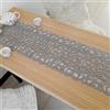 Hinmay Runner da tavolo in feltro incavato, stile vintage, resistente al calore, tovaglia lavabile, 101,6 x 27,9 cm, per decorare la casa (Grigio Chiaro)