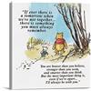 Dolimifa Stampa artistica da parete classica con citazione di Winnie the Pooh If Ever There Is A Tomorrow, stampa su tela, pronta da appendere, per la cameretta dei bambini (20 x 20 cm)