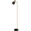 RL LIVE YOUR LIGHT Reality, Piantana, Adam 1xE27, max.10,0 W Finitura: Metallo, Nero oro L:22,0cm, L:35,0cm, A:153,5cm Interrutore,IP20,Senza illuminante