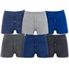 COSHAL 6 boxer da uomo in cotone con elastico in vita, super morbidi, vestibilità larga, con bottoni, confezione multipla, per adulti (confezione da 6), boxer taglie forti, assortiti, 3XL