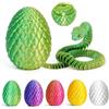Myqiqi 12'' 3D stampato Serpente Uovo Figura di Serpente 3D in Uova di Pasqua, Snodato Snake Fidget Giocattoli per la Casa e l'ufficio Esecutivi Decor