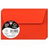 Clairefontaine 55991C - Pacco da 20 Buste autoadesive - Formato 9x14cm - 120g/m² - Colore rosso corallo -Inviti Eventi e Corrispondenza - Gamma Pollen - Carta Premium Liscia
