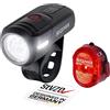 SIGMA LED Set di luci per bicicletta Aura45/Nugget II | set ricaricabile e impermeabile | durata della luce 6-21h | montaggio senza attrezzi
