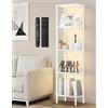 OUTONLIFE Libreria con Scaffali a 5 Ripiani e Luce LED Dimmerabile, Controllo Touch e Telecomando, 3 Temperature di Colore, Lampada da Terra per Soggiorno, Camera da Letto o Ufficio
