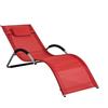 SoBuy OGS38 Lettino prendisole Sedia relax con cuscini per giardini, cortili, spiagge, balconi carico 120 kg BHT ca. 55x67x165cm