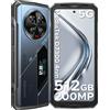 DOOGEE Versione globale DOOGEE V40 Pro 5G Telefono robusto 6.78 "120Hz 16GB + 512GB Dimensity 7300 200MP AI Camera 8680mAh Batteria Telefono da gioco