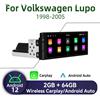 Barlckxs Carplay Autoradio 1 Din Android Radio per VW Volkswagen Lupo 1998-2005 Android Auto Stereo Car Multimedia unità principale GPS