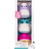 Jazwares Micromallows SQMM0191-3 Mini Squishmallows, 6,5 cm di peluche (Tia, Mariska, Louden)