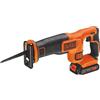 BLACK+DECKER, Sega a sciabola senza fili, 1 batteria, 1 lama da 140 mm, 18 V. BDCR18E1-QW