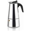 HAEGER SS Moka Pot 10 - Caffettiera Italiana - Capacità 10 tazze con corpo in inox, adatto per tutti i tipi di Fonti di Calore, valvola di sicurezza, gestione dell'isolamento termico in Nero