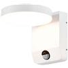 V-TAC VT-11020S 20W LED WALL LIGHT WITH SENSOR COLORCODE:3000K WHITE BODY ROUND, IP65
