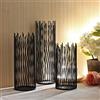 GiveU Set di portacandele in metallo, 20,3 cm, 25,4 cm, 30,5 cm, (nero)