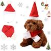 Jecdfs Vestito di Natale del Gatto Costume Natalizio per Cani Gatto,Animale Domestico Regolabile Natale Cappello Santa,Cappello Rosso con Sciarpa Abbinata - Outfit Festivo con Chiusura in Velcro Regol