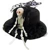 W WIDMANN MILANO Party Fashion, Cappello a cilindro Mini skeleton, design unico, materiali di qualità, dimensioni pratiche, accessori inclusi, versatile per Halloween e feste a tema