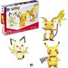 Mega Brands MEGA Pokémon - Set di costruzioni, con trio di evoluzioni di Pikachu da...
