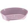 FERPLAST -Cuccia per cani e gatti - Cuccia per cani media- 100% plastica riciclata - Lettino per cani lavabile - traspirante e antiscivolo - Siesta Deluxe, 62 x 41 x h 23,5 CM, Glicine