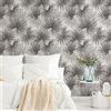A.S. Création Livingwalls Travel Styles - Carta da parati in tessuto non tessuto, effetto foglia, colore: grigio e beige, per diversi ambienti, 1,59 m x 2,80 m