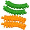 BDBFPAN 4 binari flessibili colorati per accessori ferroviari Brio, ferrovia in legno, set di espansione per ferrovia in legno, giocattolo per bambini 2-6 anni