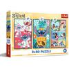 Trefl - Puzzle 3in1: Lilo & Stitch, Il Mondo di Stitch - 3 x 80 Pezzi, Confezione con Tre Puzzle per Bambini dai 5 anni