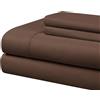 Cathay Home 90 gsm Solid Sheet Set, California King, Nero, Brown, Coppia