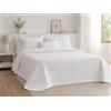 Estoralis | PUNTOS | Copriletto jacquard in cotone | Tessuto Jaquard Alta Resistenza | Bianco | Per letto da 150 cm. (250 x 270 cm. Larghezza x Altezza) Copriletto per tutte le stagioni