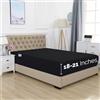 Elegant Comfort Premium Hotel Quality Extra Deep Pocket 18 - 21 Single Fitted Sheet for High Mattress, Luxury & Softest 1500 Thread Count Egyptian Quality Smart Pocket, Twin/Twin XL, Black
