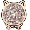 DJMYJT 135 Pezzi Puzzle A Forma Di Gatto, Puzzle In Legno Colorato Da Pezzi, Cornice Incorniciato Da Adorable Cat Outlines, Simpatici Gatti, Puzzles Decorativo In Legno, Puzzle Irregolare Sfidante (A)