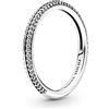 PANDORA ME Anello con pavé in argento Sterling con zirconia cubica trasparente, 50