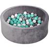 Ms Piscina di palline Misti Grigio + 150 palline