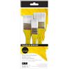 Daler Rowney Daler-Rowney Simply, pennello multi-tecnica, assortimento di capelli sintetici, manico corto, varie dimensioni, assortimento di 3 pennelli