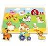 Kulveanju Puzzle Legno Bambini 1 Anno, Puzzle di Animali con Maniglie, Montessori Giochi Bambino Educativi, Giochi in Legno Bambini, Rompicapo Regalo per Bambino 1 2 3 Anni
