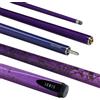 POWERGLIDE Ignis - Stecca da biliardo o biliardo, in fibra di carbonio e fibra di vetro, ultra liscia, design viola lucido, 2 pezzi con giunto 50/50, dimensioni standard 144,8 cm, punta da 10 mm, pesi