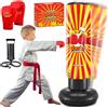 Atlasonix Sacco da boxe gonfiabile per bambini dai 5 ai 10 anni, set di guantoni e cuscinetti, autoportante, per kickboxing, per ragazzi e ragazze